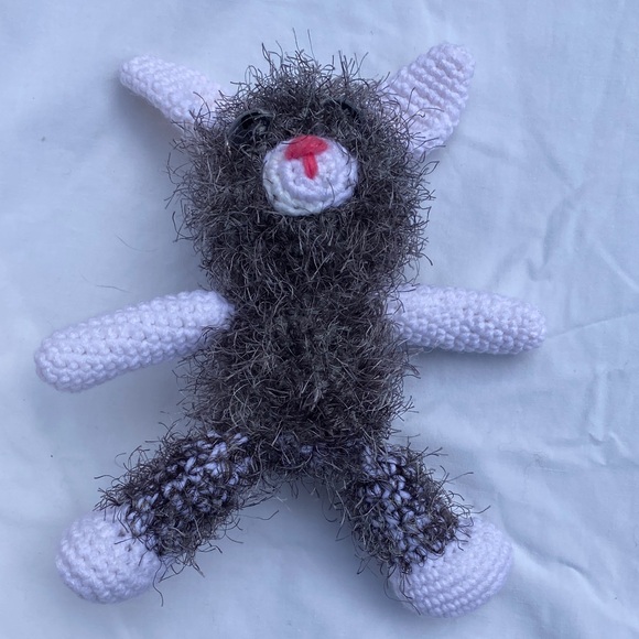 Handmade Furry Crocheted Rabbit - Picture 7 of 7